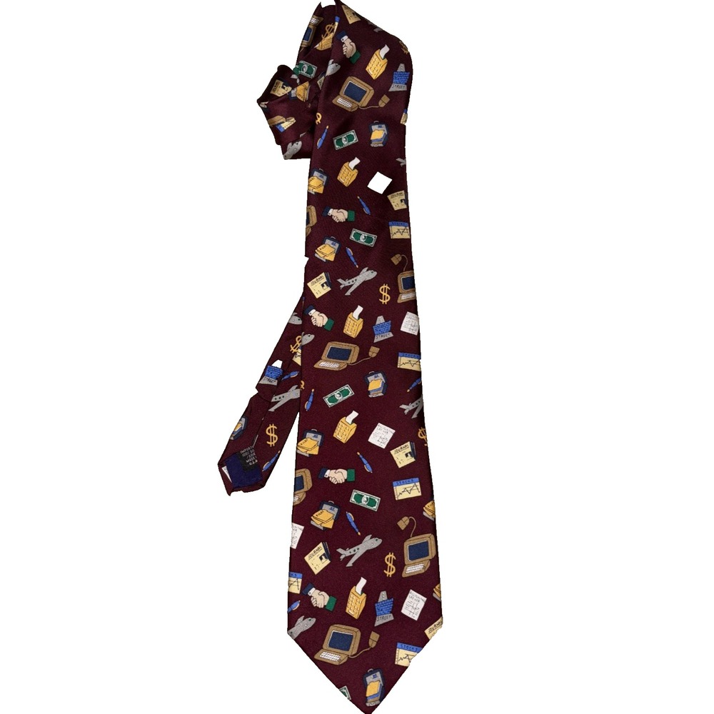Save the Children Tie Kids View of Business Cara Age 16 100% Silk Novelty - Picture 2 of 6